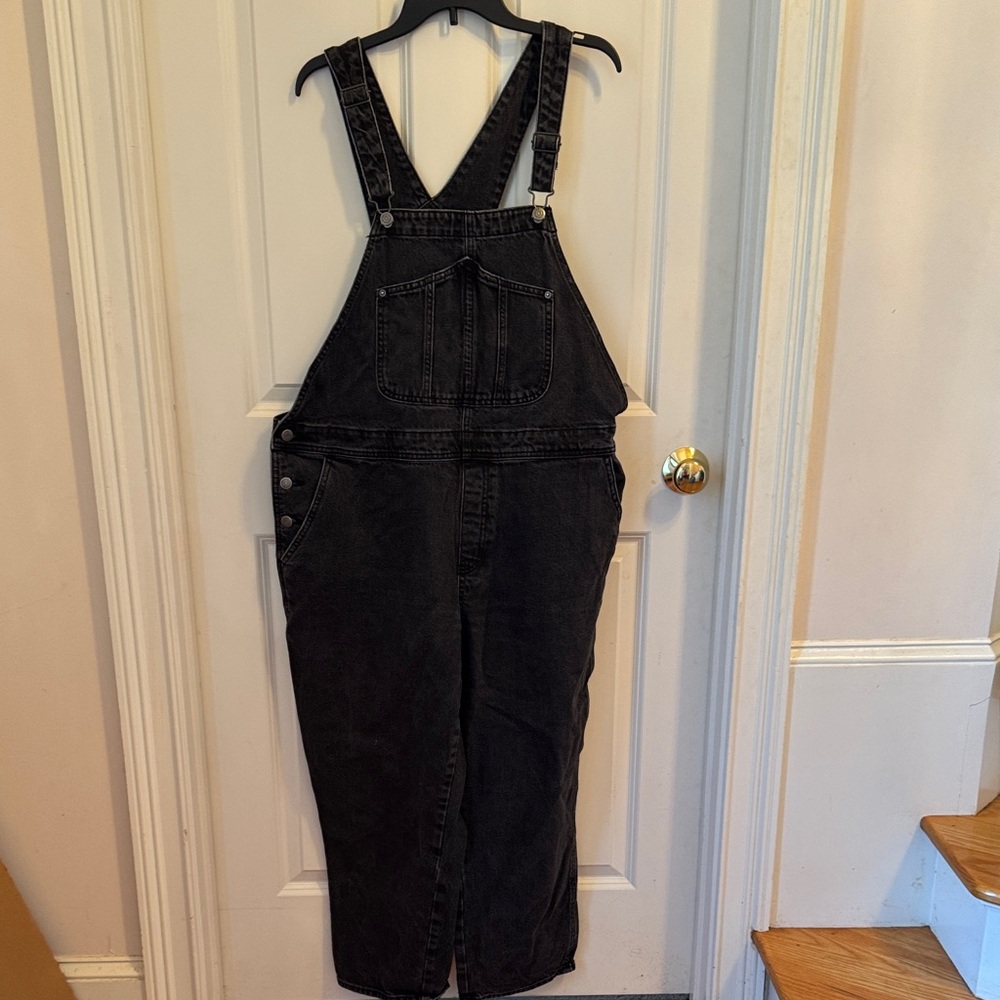 Black Denim Overalls. A-11